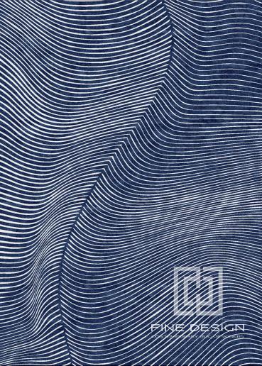 Modern blue dune rug Design 134